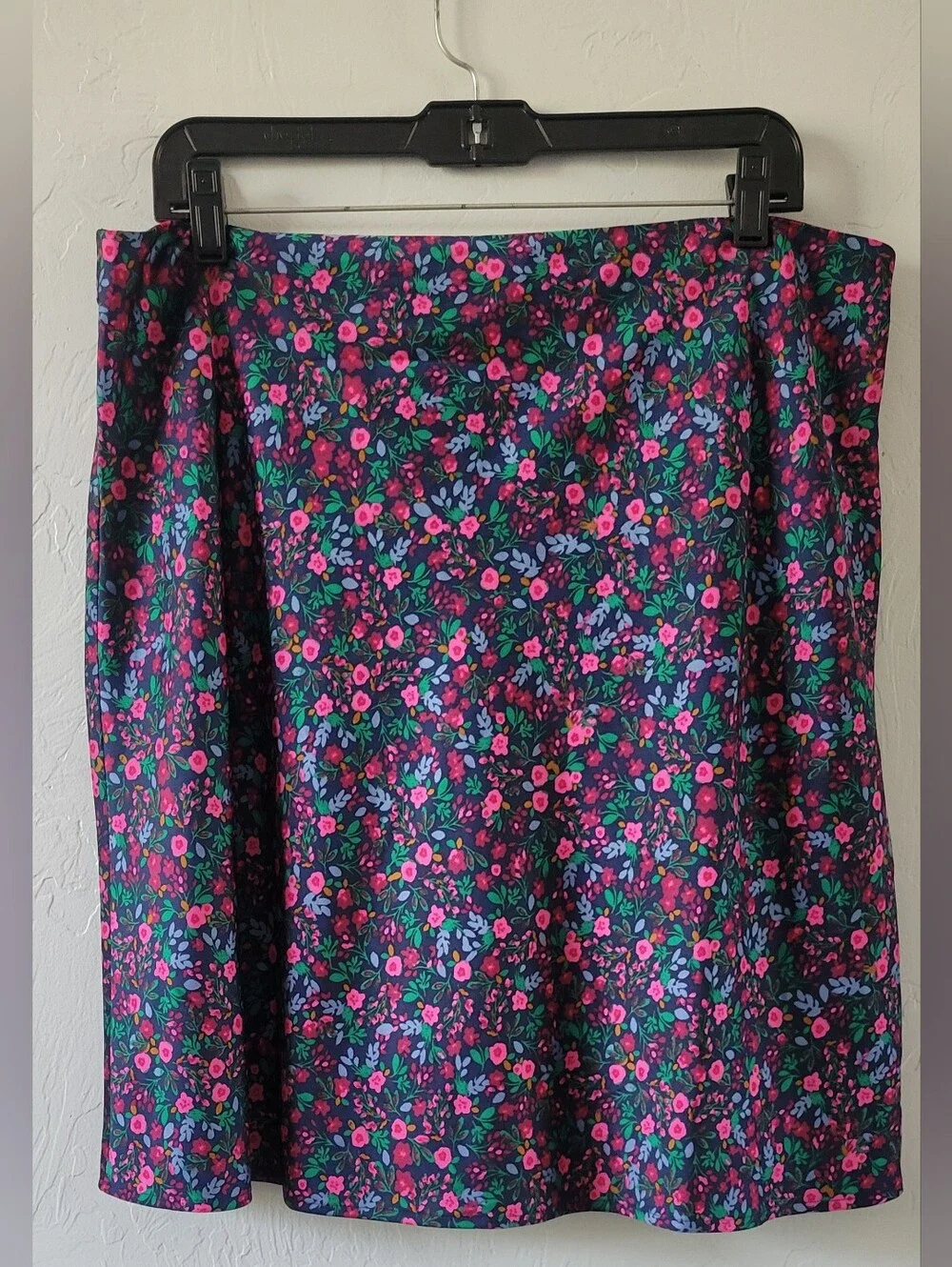 J.Crew XL Floral Mini Skirt Elastic Waist Cottagecore Preppy Fall